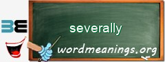 WordMeaning blackboard for severally